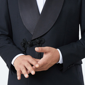 Costume de <span class=keywords><strong>soirée</strong></span> sur mesure à simple boutonnage orné de perles pour <span class=keywords><strong>homme</strong></span> – <span class=keywords><strong>Ensemble</strong></span> de costume de cérémonie haut de gamme sur mesure - Product Image 2