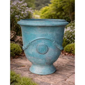 Jardinières de jardin de qualité supérieure, design moderne et écologique, pour usage extérieur, finition peinte, pots à fleurs ronds en fibre de verre - Product Image 2