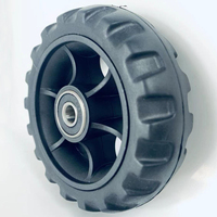 Roue de chariot de poussette en plastique de 4 pouces avec pneu EVA pour poussette à roulettes