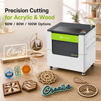 Machine de gravure et de découpe au laser CO2 60W 80W 100W pour l'acrylique, le bois, les artisanats, les enseignes, les cadeaux avec système de découpe de haute précision