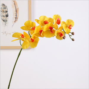 9 cabezas barato decoración Real Touch venta al por mayor de látex Artificial orquídeas flor - Product Image 3