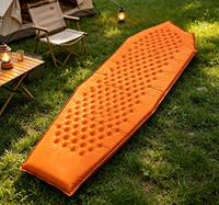 Matelas de couchage gonflable portable à cellules d'air Diamond Dot, en polyester imperméable, pour le camping, la randonnée et le trekking