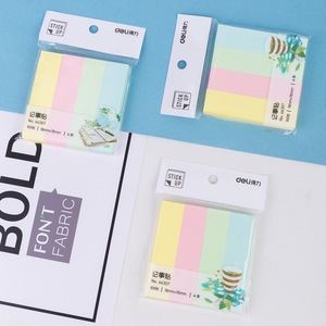 Deli <b>Sticky</b> <b>Notes</b> 19mmx76mm 100 Sheets Self Adhesive Memo Pad For Students Office Use - Product Image 4