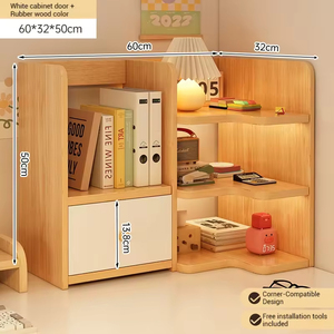 Hot Sale Corner Desktop Storage Rack Single Tier Durable Bookshelf for Living Room Use Storage <b>Books</b> Cosmetics Factory Price - Product Image 6