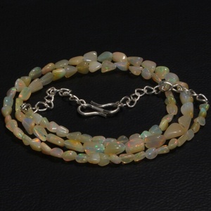 Collar de Cadena con Dije de Ópalo Etíope de Plata de Ley 925, Corte Brillante, Chapado en Oro Rosa, para Bodas, Aniversarios y Fiestas - Product Image 3