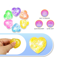 YIWUPOWER Jouet Squishy Cœur en Maltose 3,7 cm, à Remontée Lente, Anti-Stress, Balle à Presser en Forme de Cœur, Jouet Fidget, Cadeau pour la Saint-Valentin et les Fêtes