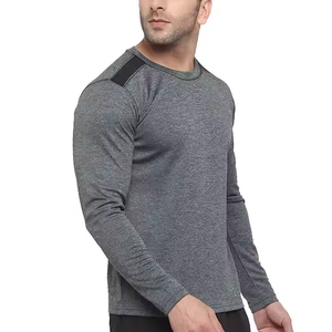 <span class=keywords><strong>DDP</strong></span> envío nuevo estilo moda hombres gimnasio camisa manga larga cuello redondo poliéster Spandex secado rápido impreso venta al por mayor gimnasio camisas 2025 - Product Image 2