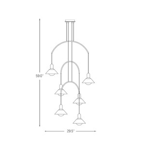 Lámpara Colgante LED COB de Cobre de Alta Calidad, Moderna, Sencilla, Cálida, Blanca, que Protege la Vista, de Hierro, para Sala de Estar, Tamaños Medianos - Product Image 3
