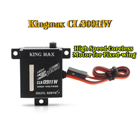 Servomoteur numérique HV KINGMAX CLS0911W 26g 5-8.4V 10kg Couple de coupure 0.11sec Sans noyau Engrenage entièrement métallique pour Drones RC à voilure fixe