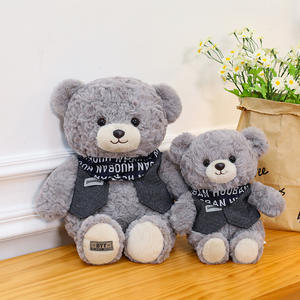 Venda Direta da Fábrica Belo Tempo, Brinquedo de Pelúcia Jack <span class=keywords><strong>Bear</strong></span>, Urso de Pelúcia Clássico Cinza com Algodão PP - Product Image 3