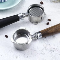 Machine à café expresso portable de 51 mm au design classique, écologique, avec poignée en acier inoxydable, porte-filtre sans fond