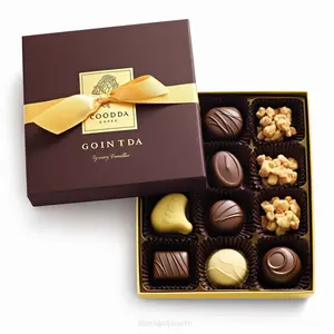 En kaliteli sıcak satış ürünleri Chocolate lat Praline kutusu kurabiye kutusu ambalaj çikolata severler için noel benzersiz gurme hediye