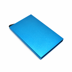 Factory Direct Trendy Auto Card Pop Up <b>Wallet</b> for Unisex Aluminum Card Holder <b>RFID</b> <b>Blocking</b> Slim Thin Metal Credit Card Case - Product Image 1