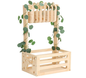 Cesta Portaoggetti in <span class=keywords><strong>Legno</strong></span> per Neonato con Manico Cassa Regalo per Baby Shower Armadietto in <span class=keywords><strong>Legno</strong></span> per Baby Shower - Product Image 6