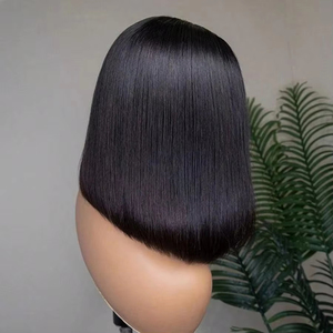 Perruque brésilienne courte bob 200 % de densité, 14 pouces, cheveux humains, lace front, <span class=keywords><strong>blond</strong></span> miel, Remy, sans colle, ultra-lisse, toutes couleurs - Product Image 3