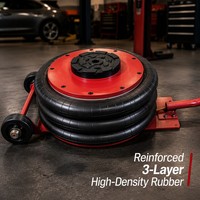 Cric pneumatique triple airbag robuste 5T à levage rapide 11000LBS, outil de levage de véhicules pour SUV et camions légers, équipement professionnel d'entretien
