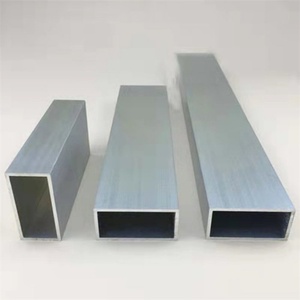 Profilé en aluminium série 6000 à effet 3D grain de bois, <span class=keywords><strong>tube</strong></span> carré, revêtement poudré, pour décoration de fenêtres et de portes - Product Image 1