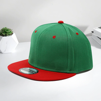 Casquette Snapback Hip Hop Ajustable Personnalisée à Deux Couleurs, 6 Panneaux, Visière Plate Rigide, Vierge pour Broderie et Impression de Logo, Vente en Gros