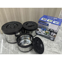 2,5/5/8L Hotpot-Kasserolle Speisenwärmer-Set Thermischer Lebensmittelbehälter Lunchbox-Behälter
