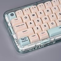 Keycap en PBT à sublimation thermique cinq faces, profil XDA, thème Crème Plastique, pour clavier mécanique