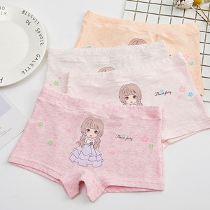 Calzoncillos de algodón de Color para niña de 4 piezas, calzoncillos bóxer de algodón transpirable de dibujos animados para niña, pantalones bóxer para niña - Product Image 2