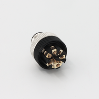 Connecteurs circulaires mâles M12, 8 broches de type A, droits, étanches IP67 avec presse-étoupe PG7/PG9, pour capteurs industriels