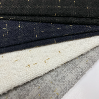 Tissu en tweed mélangé à carreaux tissés style Chanel pour manteaux, costumes et sacs pour femmes C-1