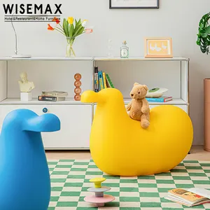 WISEMAX мебель высокого качества Горячие Экологичные пластиковые полипропиленовые стулья для детей милые животные форма утка красочный пластиковый стул