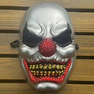 Nuevo espíritu Halloween Scary Clown Rhinestone Mask Bling Killer Clown Mask Horror Party Mask Fabricante - Product Image 3