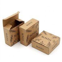 Caja de Jabón de Papel Kraft con Textura Natural y Logotipo Personalizado con Estampado en Caliente para Jabón Orgánico Hecho a Mano