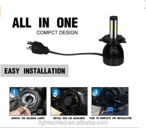 Faros Delanteros LED <span class=keywords><strong>G20</strong></span> de 4 Lados COB de 80 W de Alta Potencia H1 H4 para Automóvil, Motocicleta, Luces de Conducción Automática, Ahorro de Energía, Duraderas - Product Image 4
