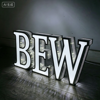 Lettres d'entreprise lumineuses en acier inoxydable 3D personnalisées de luxe, enseigne rétroéclairée par LED IP65 pour la décoration murale intérieure de l'entreprise