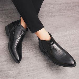 Botas para hombre más vendidas, botas de trabajo británicas de caña alta a la moda, zapatos casuales de caña media versátiles para hombre - Product Image 6