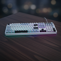 Clavier de jeu mécanique filaire à membrane K511 OEM avec logo personnalisé, 101 touches, rétroéclairage LED, avec bouton pour PC portable