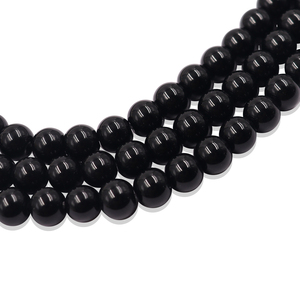 <strong>Black</strong> Seed 8mm Glass <strong>Beads</strong> Stock for Sale <strong>Bead</strong> Strand Full Hole 32 Inch Loose <strong>Beads</strong> for Jewelry Making - Product Image 6