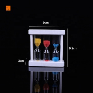 Chất lượng cao màu trắng khung gỗ đồng hồ cát <span class=keywords><strong>1</strong></span>/3/5 PHÚT cát hẹn giờ thiết kế hiện đại đầy màu sắc cho trẻ em 'món quà kỷ niệm - Product Image 5