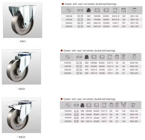 ล้อเลื่อนสำหรับงานอุตสาหกรรมคุณภาพสูง รับน้ำหนักได้มาก พร้อมลูกปืนคู่ รองรับน้ำหนัก 280กก.-500กก. - Product Image 4