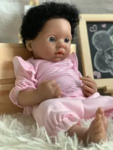 R & B, venta al por mayor, molde de muñeca líquido suave realista, gemelos sobre cuerpo completo negro, muñecas Reborn de silicona para bebés recién nacidos