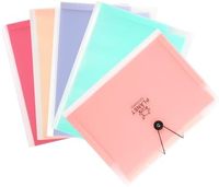Carpetas de archivos expandibles de color caramelo, tamaño de carta A4, 5 bolsillos, posición de pestaña de PP, juego de organización de documentos de papel conveniente