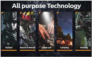 ロングフォーカスGeepasトーチ高ルーメン強力なハンドヘルド充電式LED懐中電灯3Km - Product Image 6