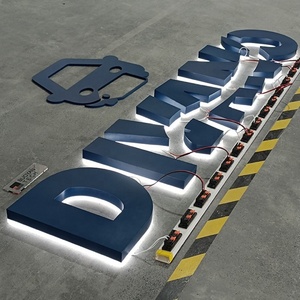 Store Front Brand <b>Logo</b> Stainless Steel Shop Signage Custom Backlit Channel Signs for Business 3d Letter Led Sign Board Outdoor - Product Image 3