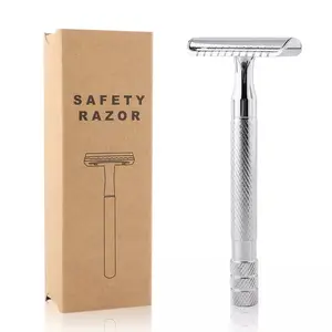 Hot Sale Rose Gold Fashion Double Edge Lady Shaving Metal Handle Wet shaver Safety Razor