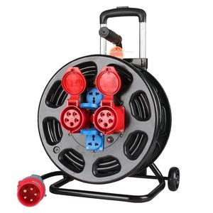 Enrouleur de câble 380V Triphasé Cinq fils 4 fils 5 conducteurs 16/32A Câbles d'alimentation pour chantier de construction Aviation Cordons d'extension - Product Image 1