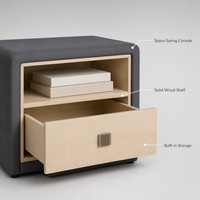 Lit rembourré multifonctionnel avec enceintes Bluetooth, charge sans fil, console de rangement intégrée, cadre en bois massif