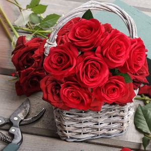 50cm High Quality Realistic Handmade Single Stem Silk Roses <b>Artificial</b> <b>Flowers</b> Samples Available Wholesale Christmas Back School - Product Image 2