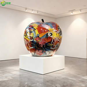 Hiện Đại Sơn Phim Hoạt Hình Nhà Máy Tùy Chỉnh Thiết Kế Nhựa Nghệ Thuật Lớn <span class=keywords><strong>Apple</strong></span> Ngoài Trời Trang Trí Điêu Khắc - Product Image 4