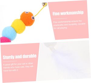 Juguete Interactivo Ecológico para Gatos Zenidoo, Disco Adhesivo con Varita Elástica para Gatitos, Hecho con Plumas, 1.8m - Product Image 5