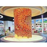 Écran d'affichage vidéo LED flexible TOPvision 1.9 Modèle 360 degrés cylindrique circulaire P2 pour centres commerciaux irréguliers