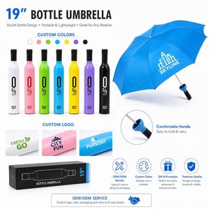 Paraguas Promocional con Diseño Novedoso en Forma de Botella de Vino, Económico y Personalizado para Regalo - Product Image 3
