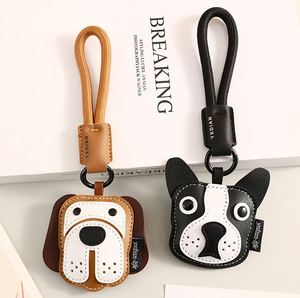 Porte-clés en cuir PU motif dessin animé - Charme de sac chien mignon, décoration de clé de voiture pour femmes et filles, cadeau tendance pour les amoureuses des animaux - Product Image 4